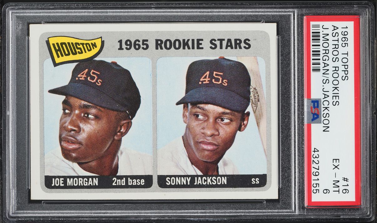 1965 Topps Joe Morgan & Sonny Jackson ROOKIE #16 PSA 6 EXMT