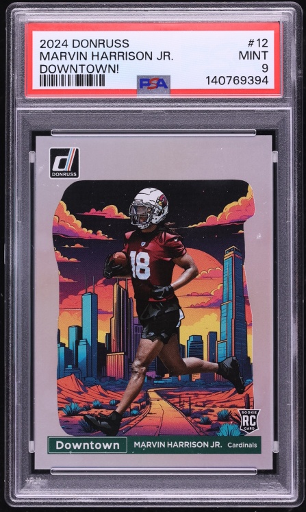 2024 Donruss Downtown Marvin Harrison Jr. ROOKIE #12 PSA 9 MINT