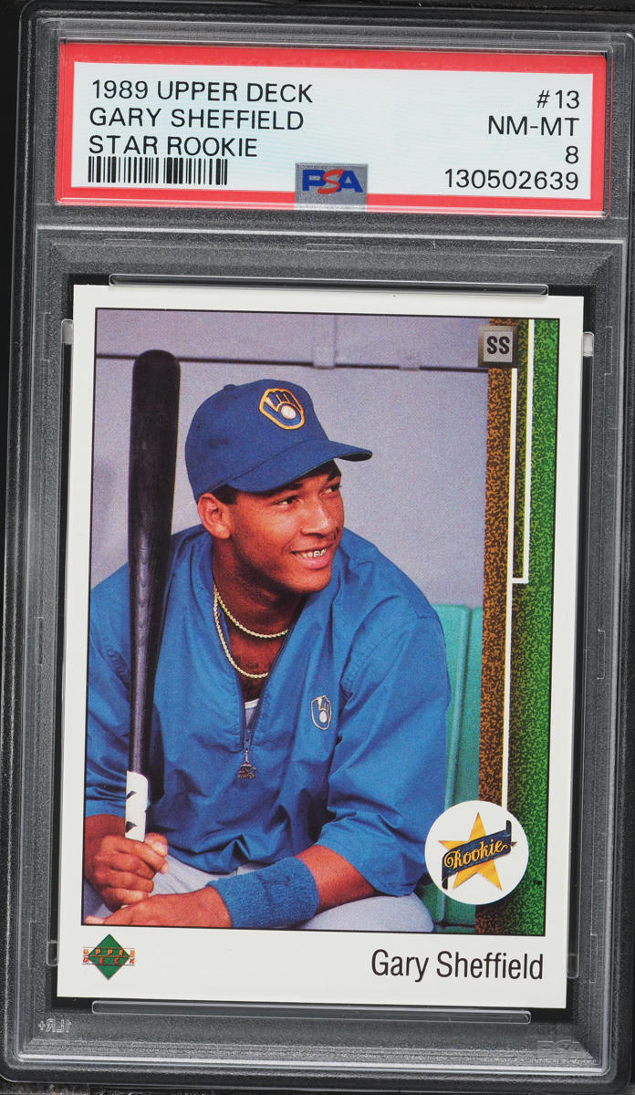 1989 Upper Deck Gary Sheffield ROOKIE #13 PSA 8 NM-MT