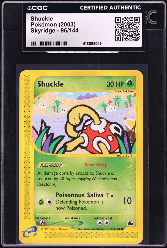 2003 Pokemon Skyridge Shuckle #96 CGC AUTH