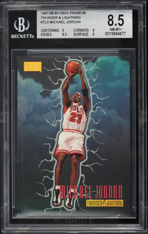 1997 Skybox Z-Force Zuperman Michael Jordan #190 PSA 8 NM-MT on