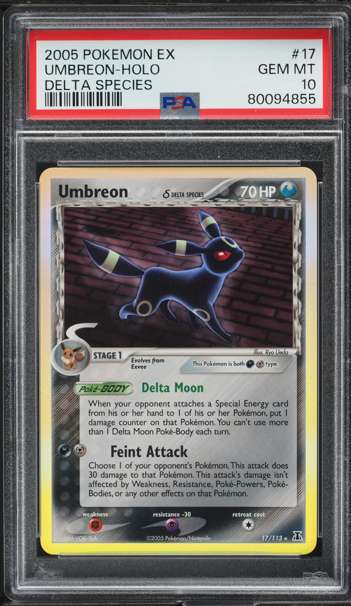 2005 Pokemon EX Delta Species Holo Umbreon #17 PSA 10 GEM MINT