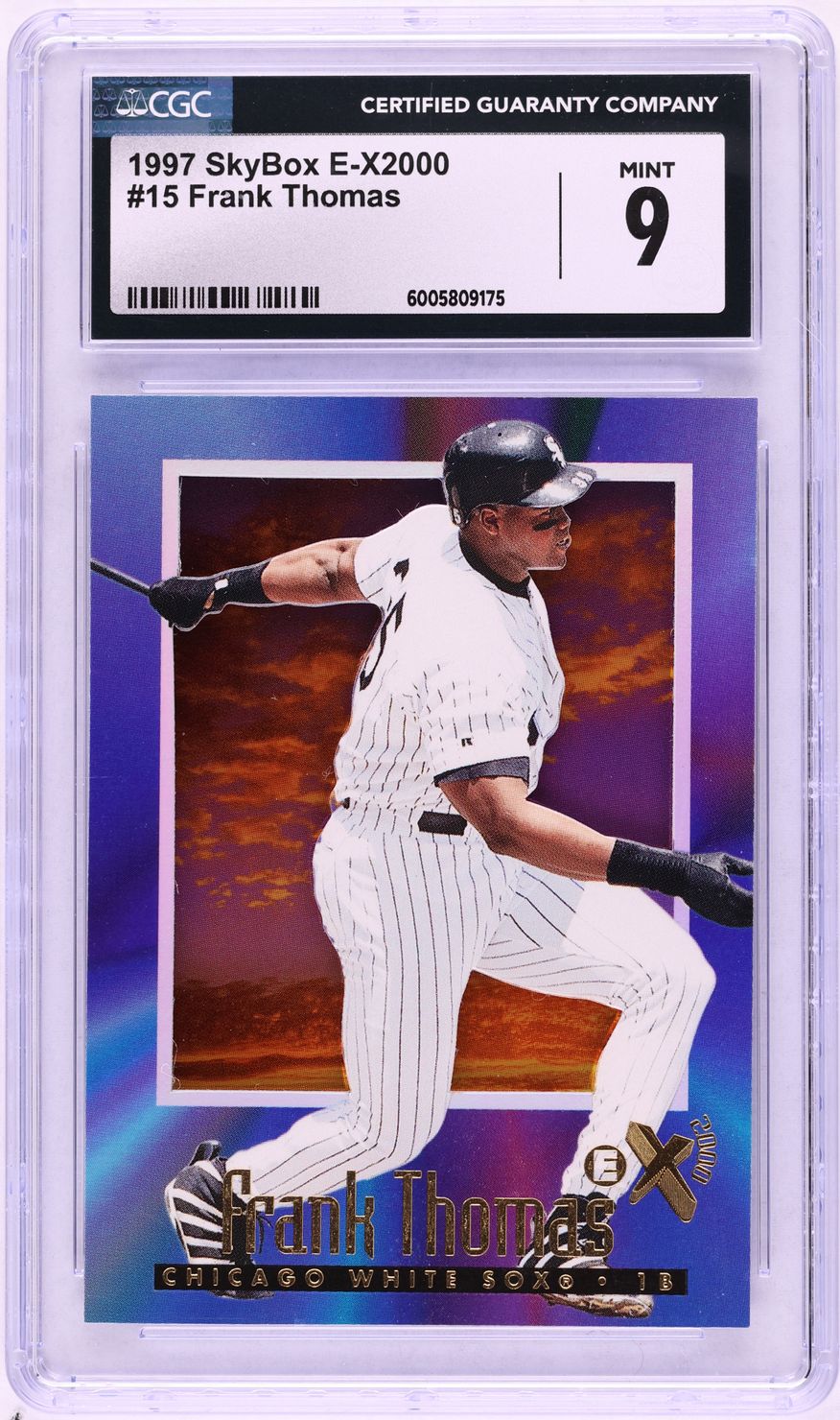 1997 Skybox E-X2000 Frank Thomas #15 CGC 9 MINT