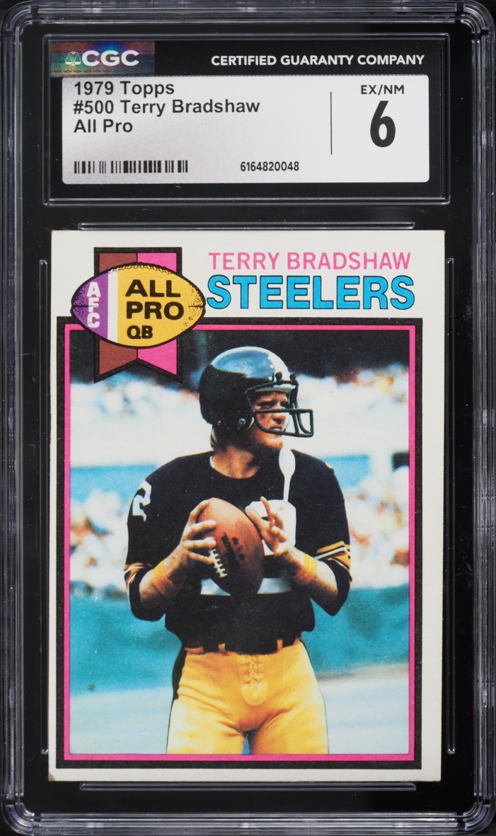 1979 Topps Football Terry Bradshaw ALL PRO #500 CGC 6 EXMT