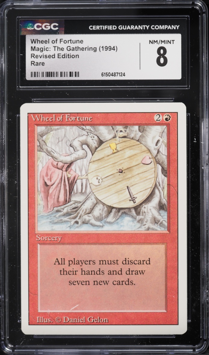 1994 Magic The Gathering MTG Revised Wheel Of Fortune CGC 8 NM-MT