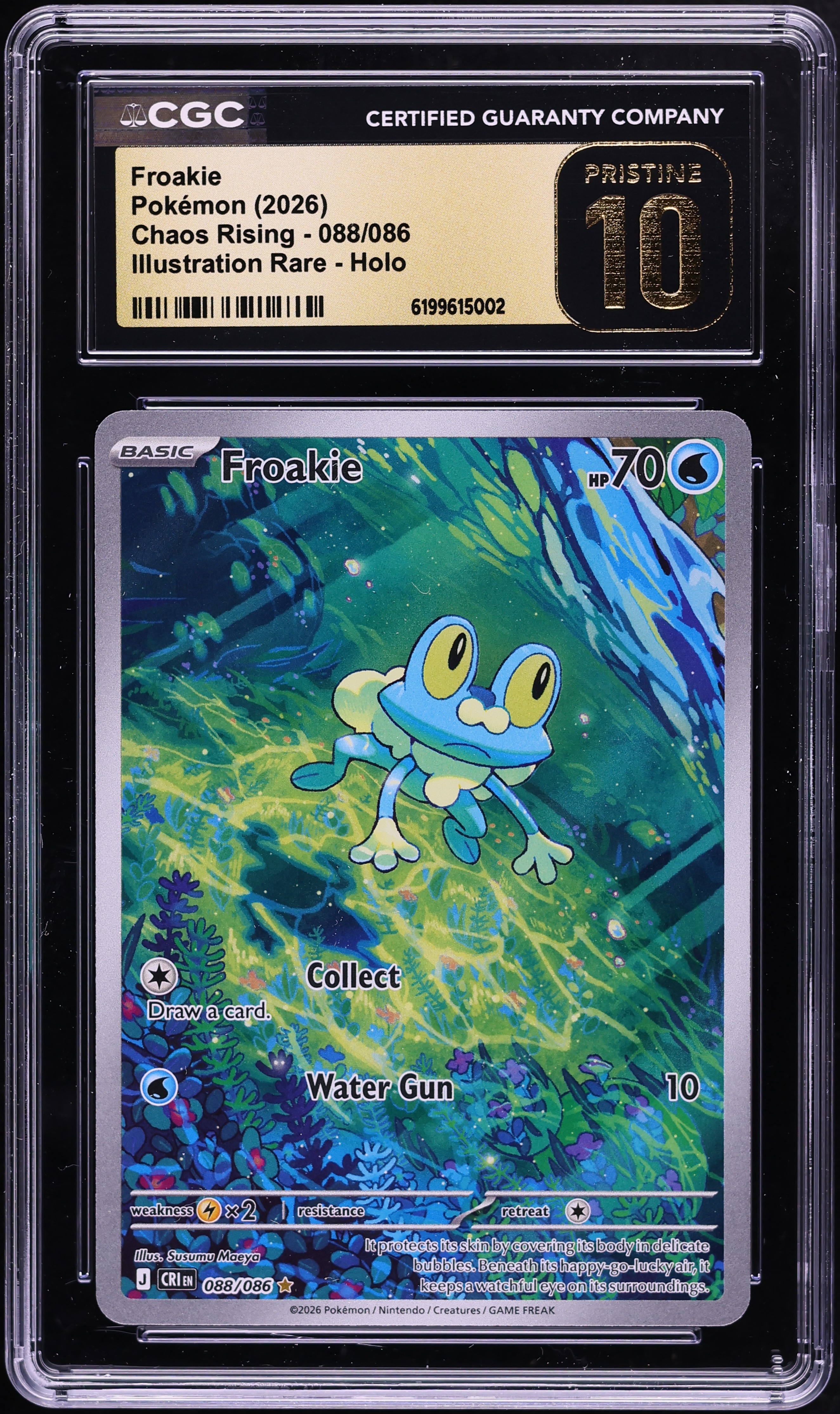 2026 Pokemon Mega Evolution Chaos Rising IR Froakie #88 CGC 10 PRISTINE