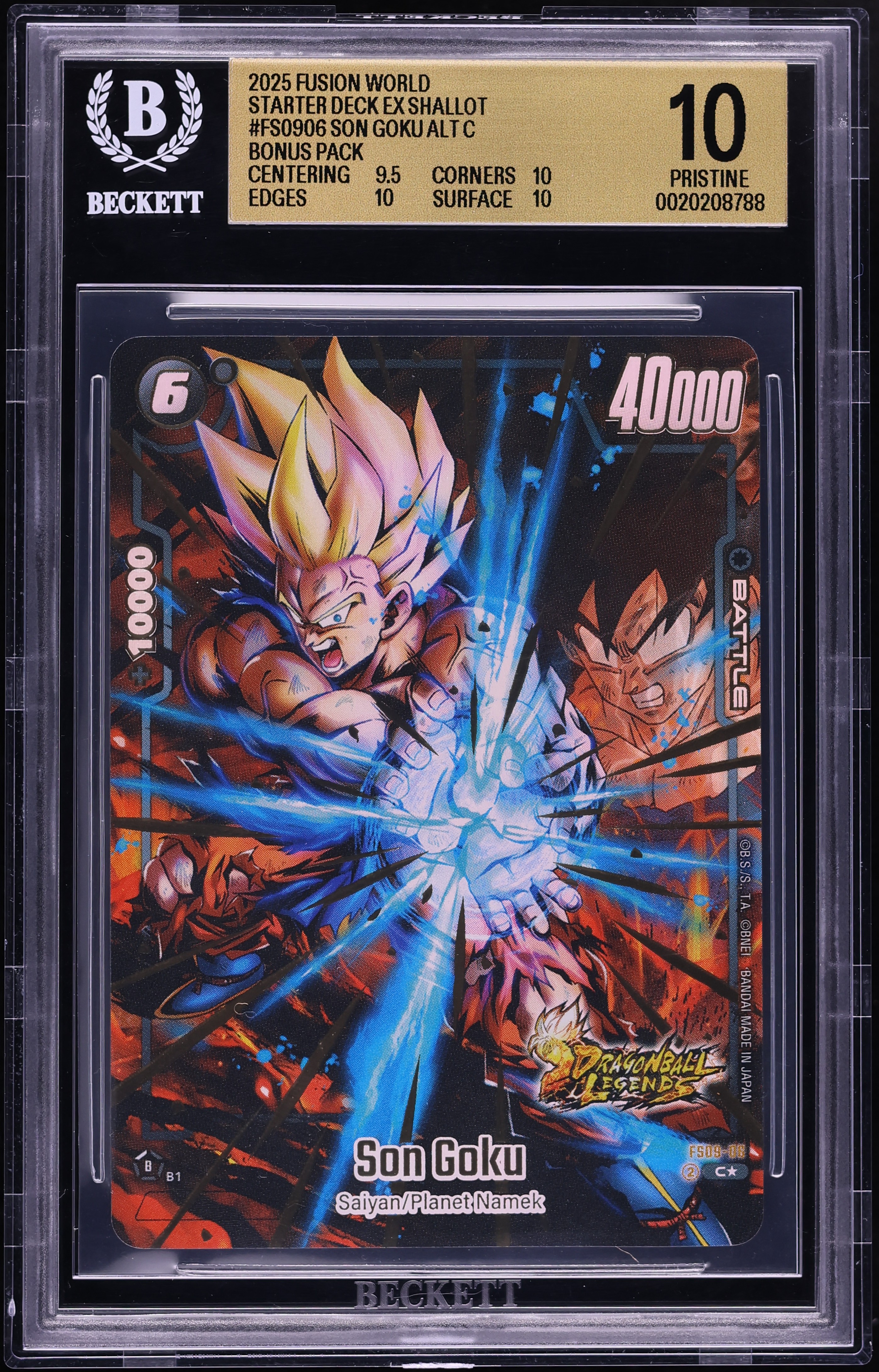 2025 Dragon Ball Super Fusion World Starter Deck Ex Shallot Son Goku #FS09-06 BGS 10 PRISTINE