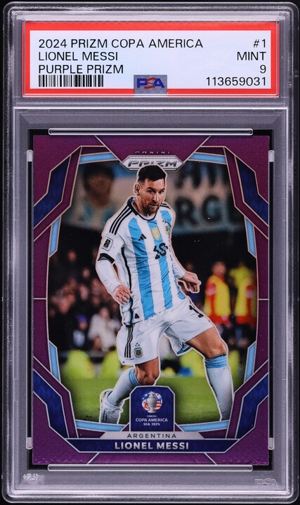 2007 Futera World Football Unique Lionel Messi #81 BGS 9 MINT on