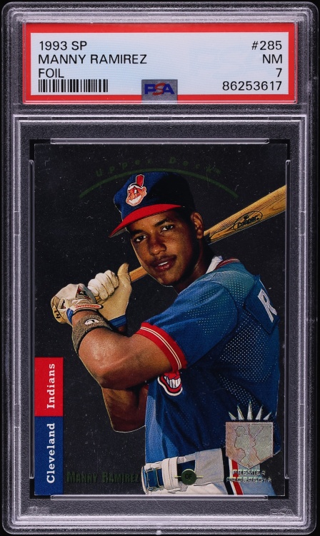 1993 SP Foil Manny Ramirez ROOKIE #285 PSA 7 NRMT