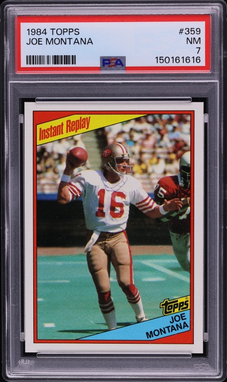 1984 Topps Football Joe Montana #359 PSA 7 NRMT