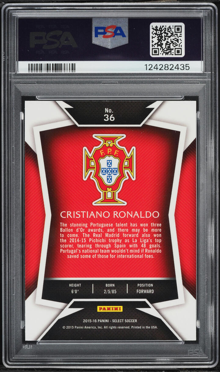 2015 Select Soccer Cristiano Ronaldo #36 PSA 9 MINT