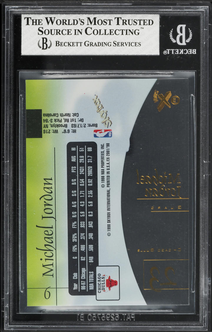 1997 Skybox E-X2001 Michael Jordan #9 BGS 8 NM-MT