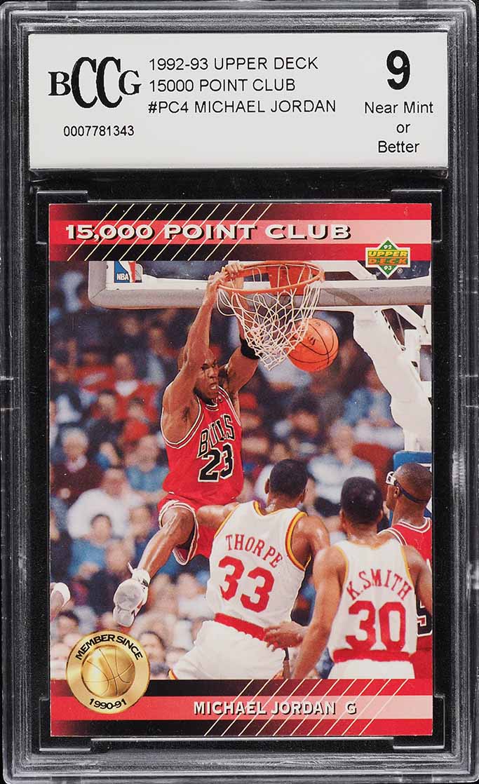 1992 Upper Deck 15,000 Point Club Michael Jordan #PC4 BCCG 9