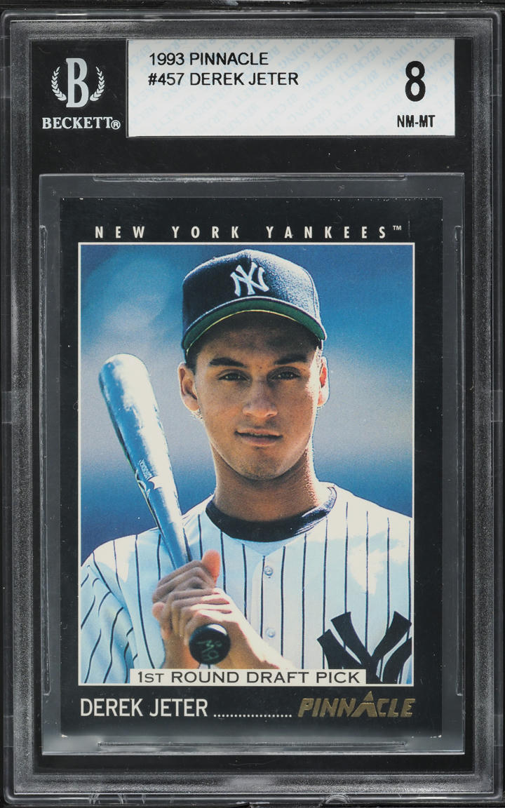 1993 Pinnacle Derek Jeter ROOKIE #457 BGS 8 NM-MT