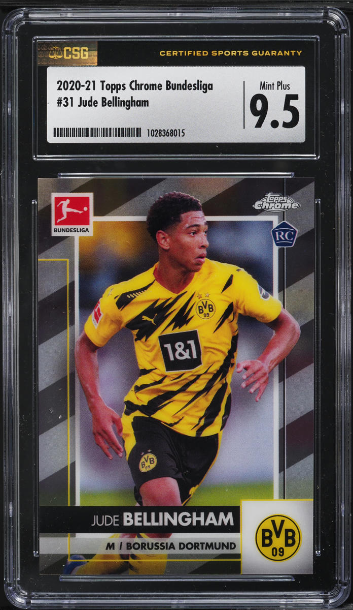 2020 Topps Chrome Bundesliga Jude Bellingham ROOKIE #31 CSG 9.5 MINT+