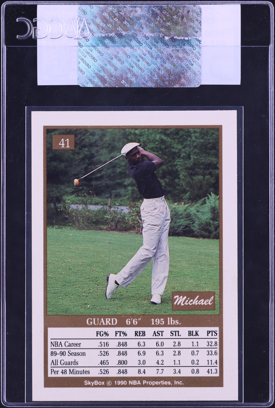 1990 Skybox Basketball Michael Jordan #41 CGC AUTH