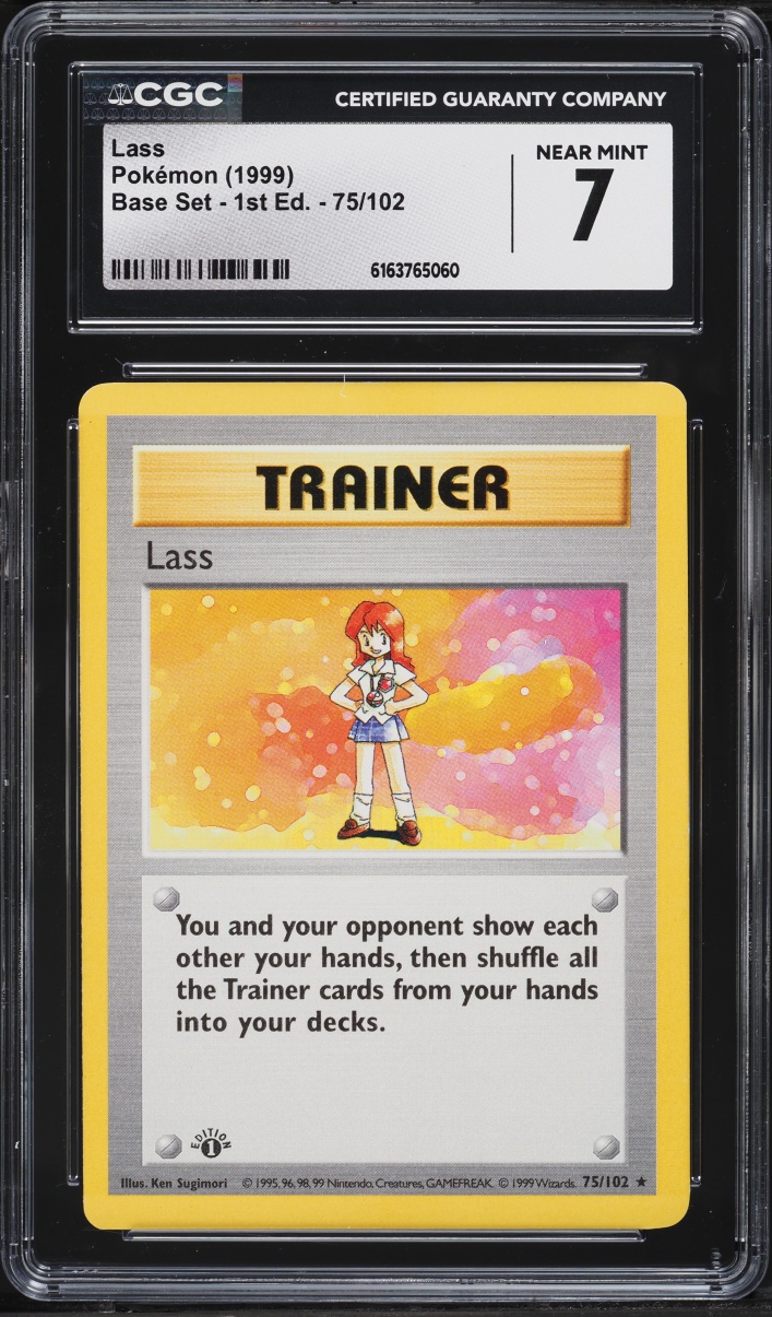 1999 Pokemon Base Set Shadowless 1st Edition Lass #75 CGC 7 NRMT