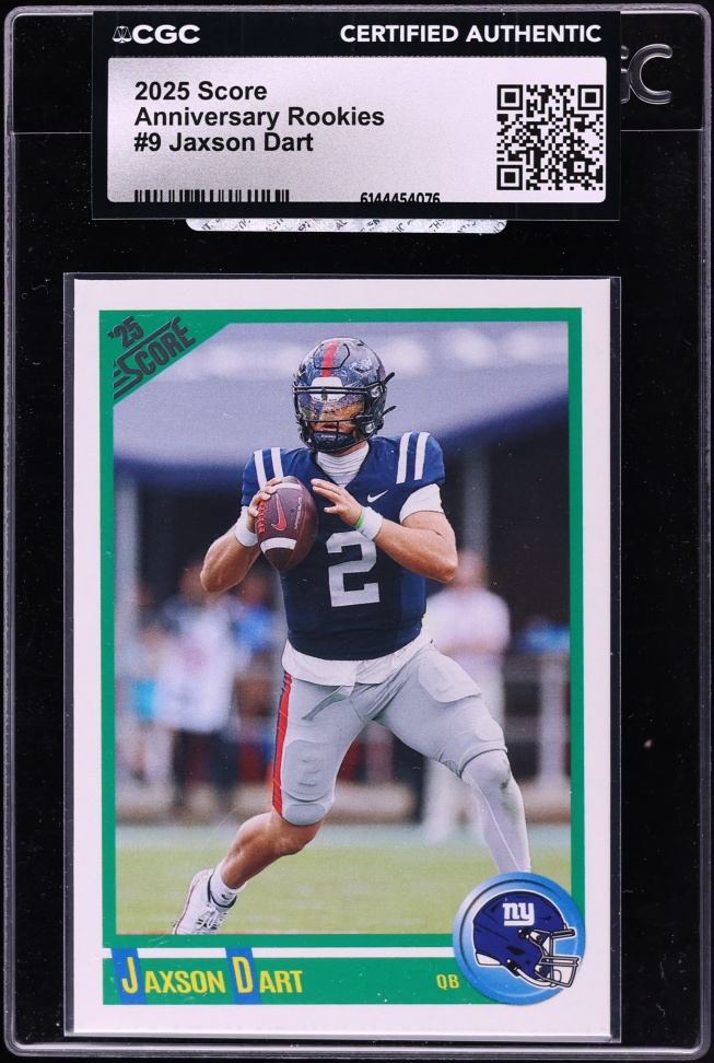 2025 Score Anniversary Jaxson Dart ROOKIE #9 CGC AUTH