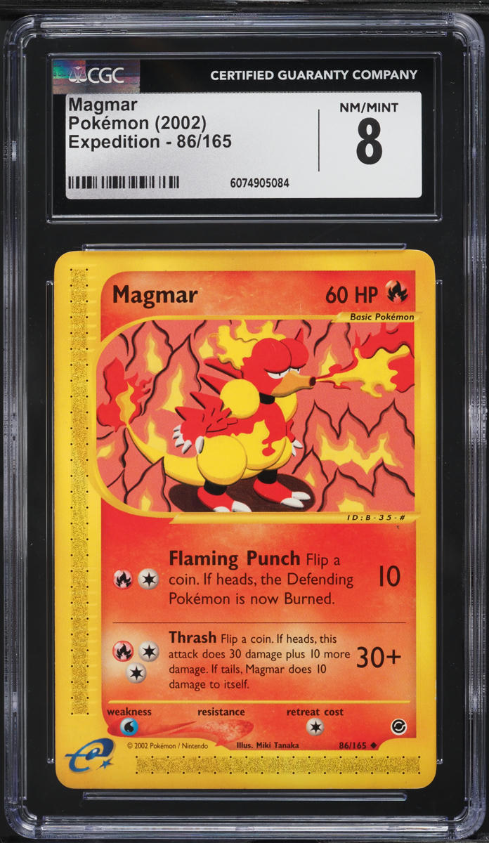 2002 Pokemon Expedition Magmar #86 CGC 8 NM-MT