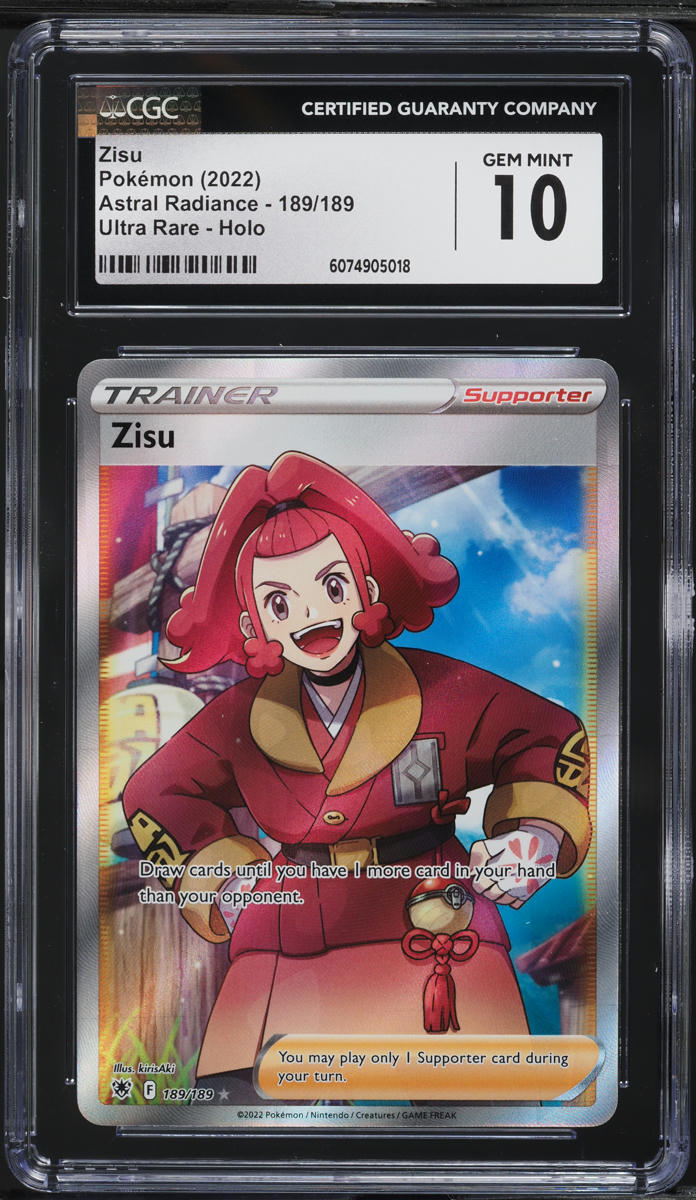2022 Pokemon Sword & Shield Astral Radiance Full Art Zisu #189 CGC 10 GEM MINT