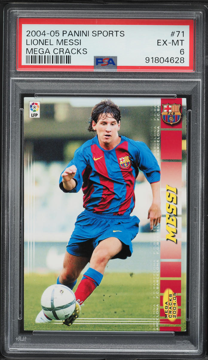 2004 Panini Sports Mega Cracks La Liga Lionel Messi ROOKIE #71 PSA 6 EXMT