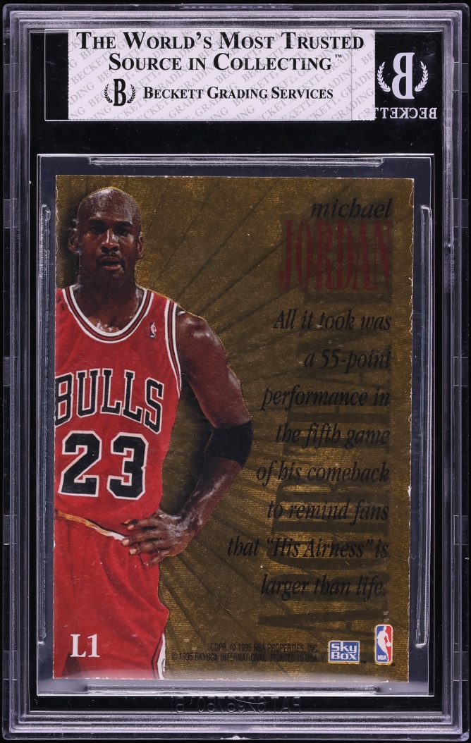 1995 Skybox Premium Larger Than Life Michael Jordan #L1 BGS 8 NM-MT