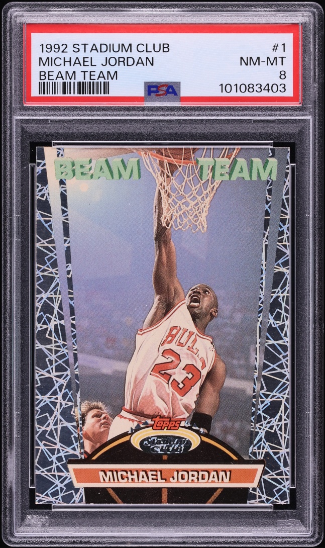 1992 Stadium Club Beam Team Michael Jordan #1 PSA 8 NM-MT