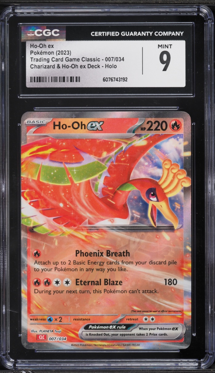 2023 Pokemon TCG Classic Collection Holo Ho-Oh ex #7 CGC 9 MINT