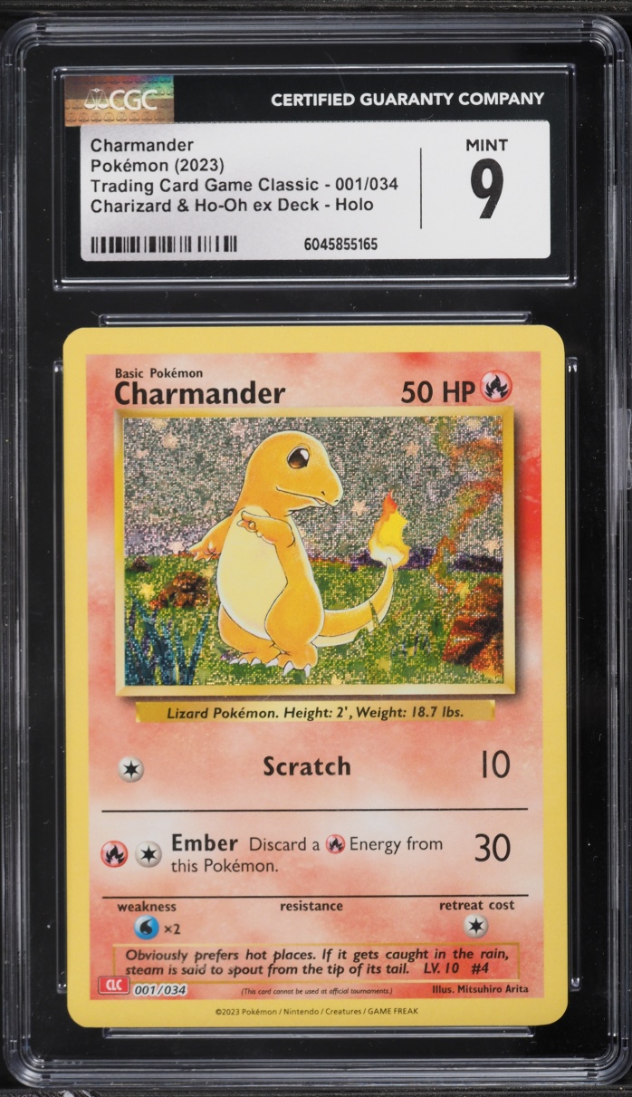 2023 Pokemon TCG Classic Collection Holo Charmander #1 CGC 9 MINT