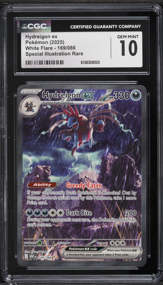 2025 Pokemon Scarlet & Violet White Flare SIR Hydreigon EX #169 CGC 10 GEM MINT