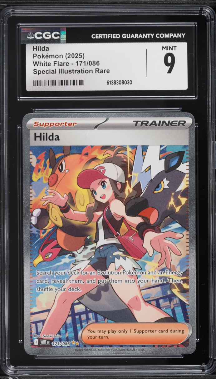 2025 Pokemon Scarlet & Violet White Flare SIR Hilda #171 CGC 9 MINT