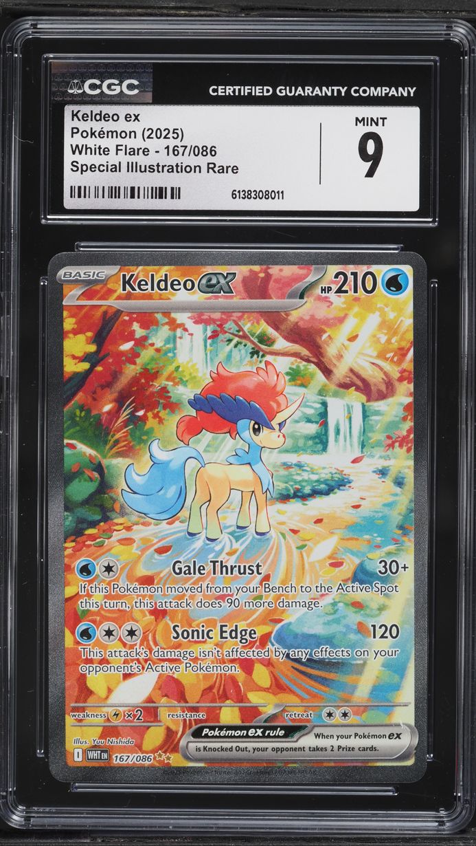 2025 Pokemon Scarlet & Violet White Flare SIR Keldeo EX #167 CGC 9 MINT