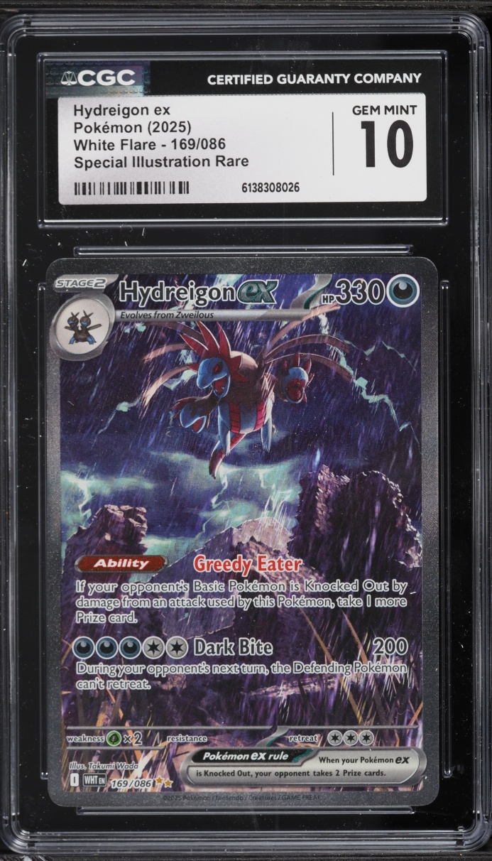 2025 Pokemon Scarlet & Violet White Flare SIR Hydreigon EX #169 CGC 10 GEM MINT