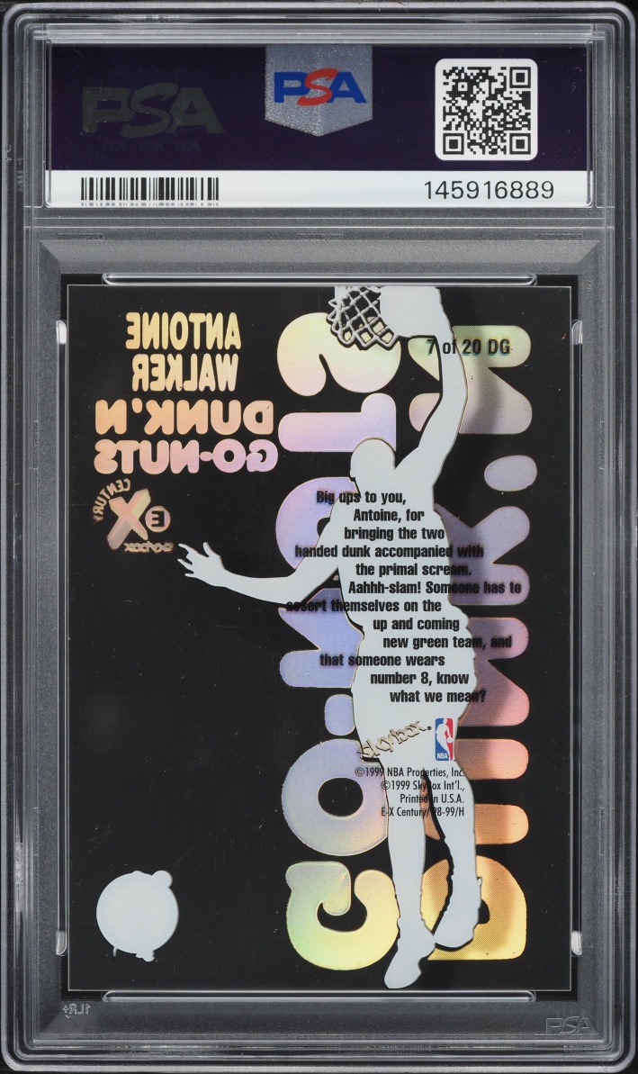 1998 Skybox E-X Century Dunk 'N Go-Nuts Antoine Walker #7DG PSA 9 MINT