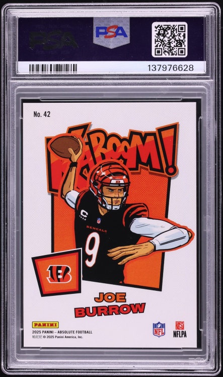 2025 Absolute Kaboom! Vertical Gold Joe Burrow /10 #42 PSA 10 GEM MINT
