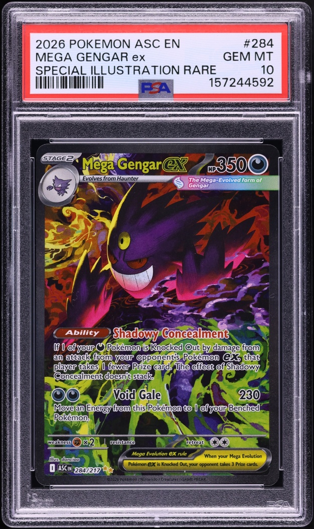 2026 Pokemon Mega Evolution Ascended Heroes SIR Mega Gengar ex #284 PSA 10 GEM MINT