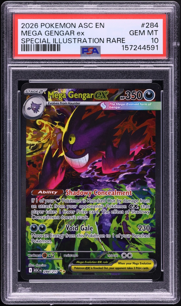 2026 Pokemon Mega Evolution Ascended Heroes SIR Mega Gengar ex #284 PSA 10 GEM MINT