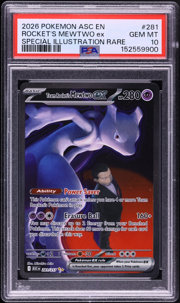 2026 Pokemon Mega Evolution Ascended Heroes SIR Rocket's Mewtwo ex #281 PSA 10 GEM MINT