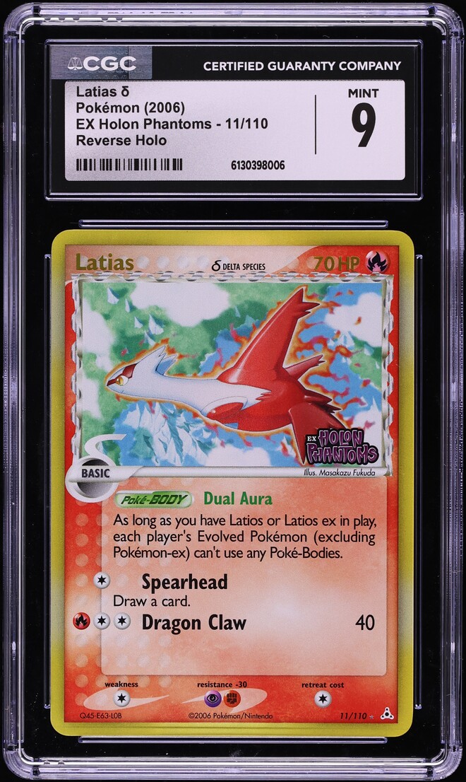 2006 Pokemon EX Holon Phantoms Reverse Holo Latias #11 CGC 9 MINT