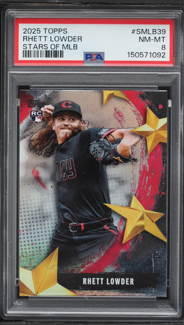 2025 Topps Stars Of MLB Rhett Lowder ROOKIE #SMLB-39 PSA 8 NM-MT