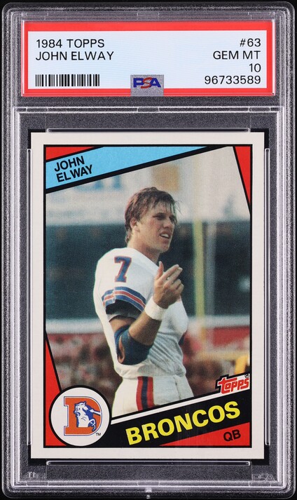1984 Topps Football John Elway ROOKIE #63 PSA 10 GEM MINT