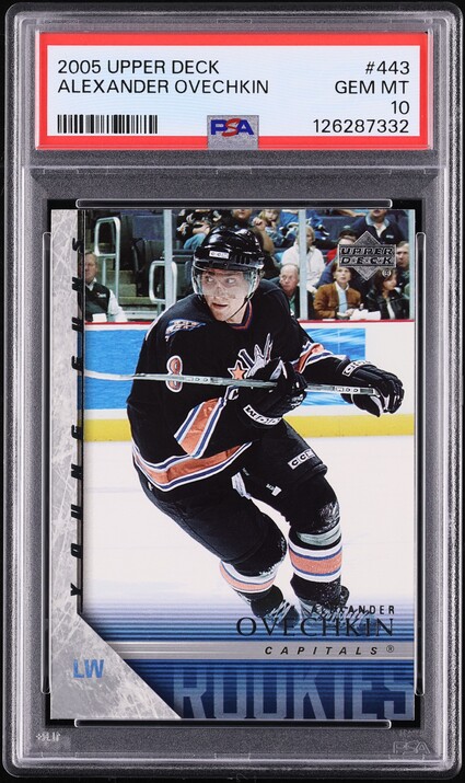 2005 Upper Deck Young Guns Alexander Ovechkin ROOKIE #443 PSA 10 GEM MINT