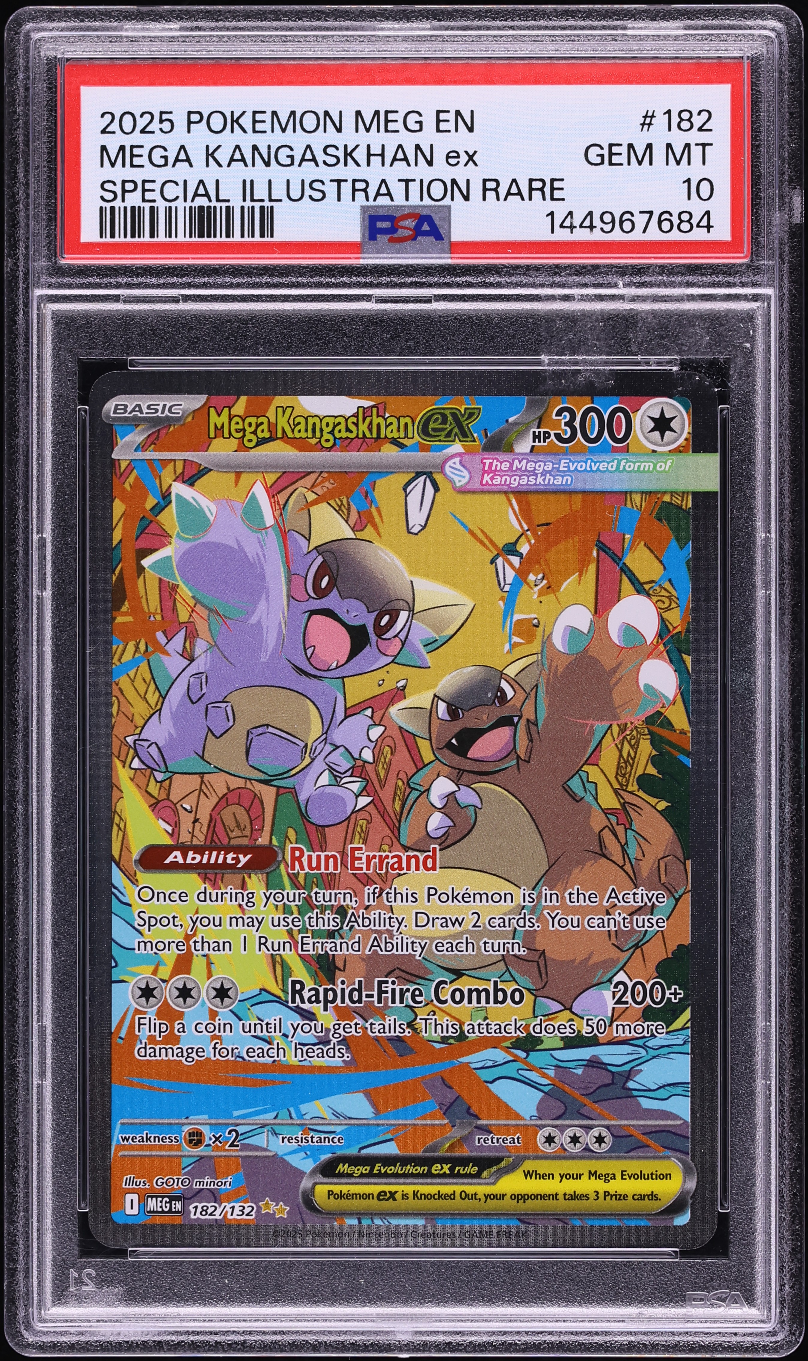 2025 Pokemon Mega Evolution SIR Mega Kangaskhan Ex #182 PSA 10 GEM MINT