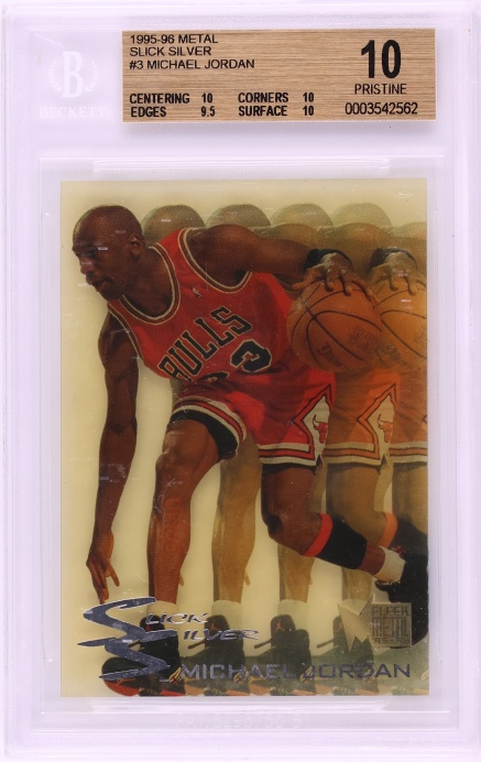1995 Metal Slick Silver Michael Jordan #3 BGS 10 PRISTINE