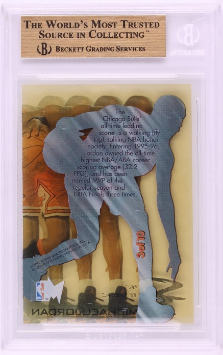 1995 Metal Slick Silver Michael Jordan #3 BGS 10 PRISTINE