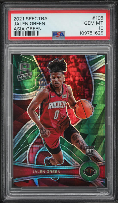 2021 Panini Prizm Red White Blue Jalen Green ROOKIE #306 PSA 10