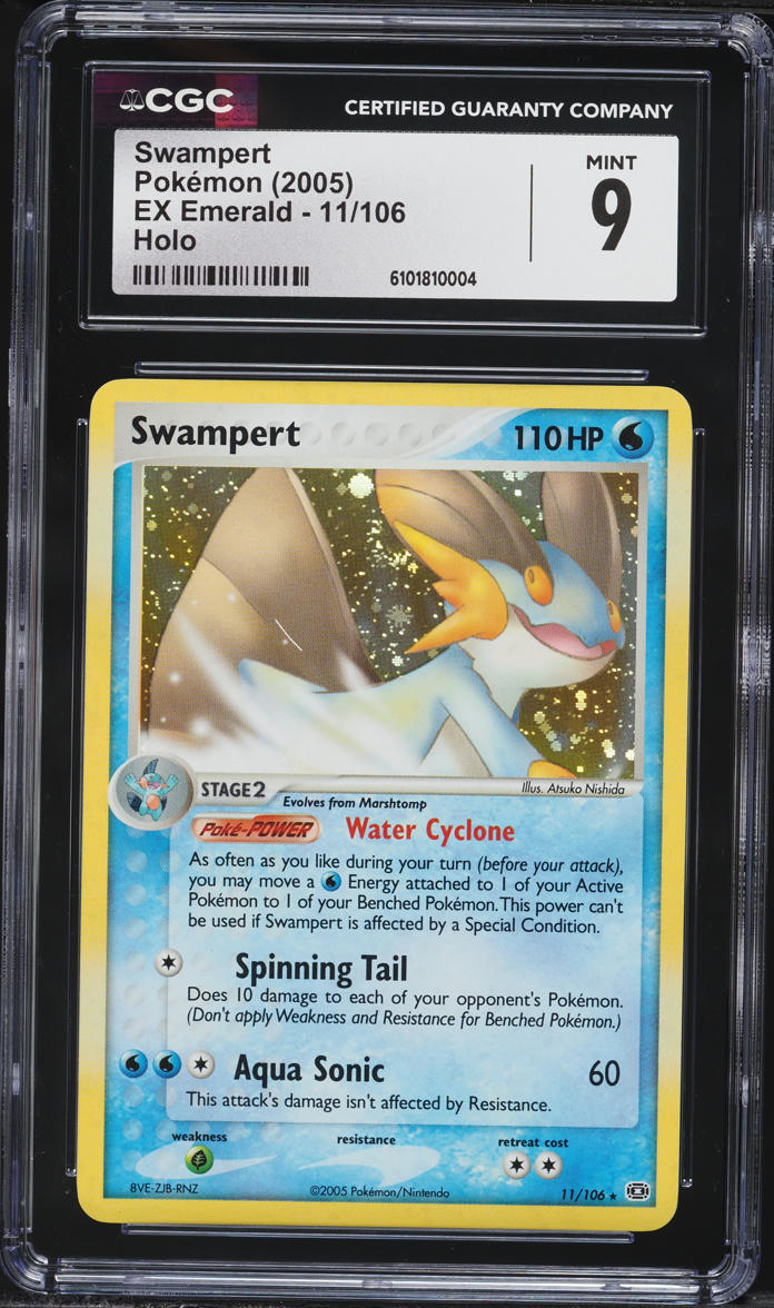 2005 Pokemon EX Emerald Holo Swampert #11 CGC 9 MINT