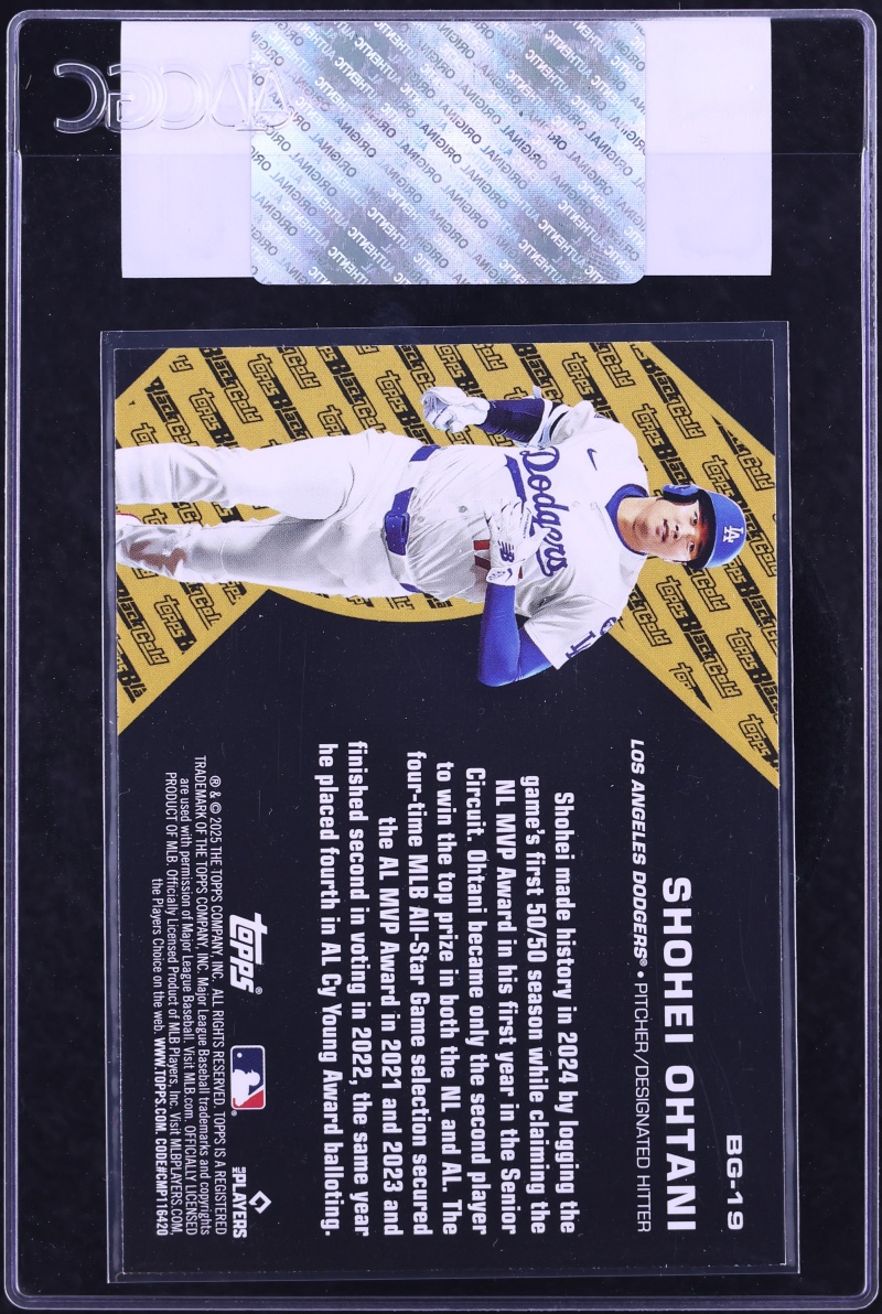 2025 Topps Update Black Gold Shohei Ohtani #BG-19 CGC AUTH