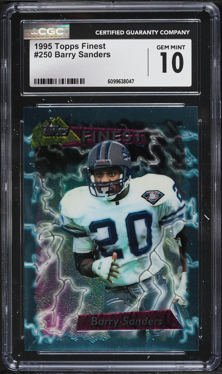 1995 Finest Football Barry Sanders #250 CGC 10 GEM MINT