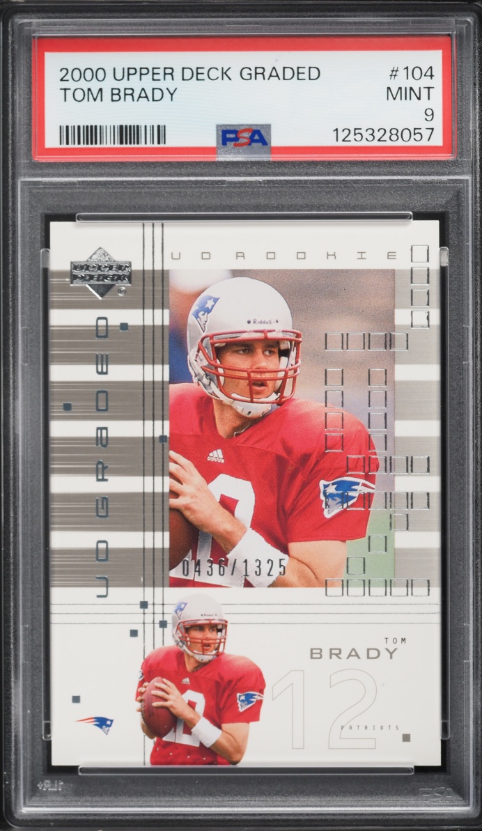 2000 Upper Deck Graded Tom Brady ROOKIE /1325 #104 PSA 9 MINT